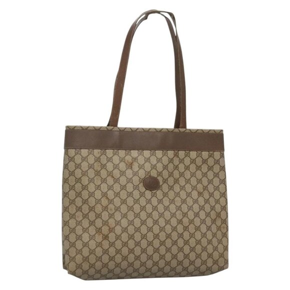 GUCCI GG Supreme Tote Bag PVC Beige 41 02 109 - Picture 1 of 16
